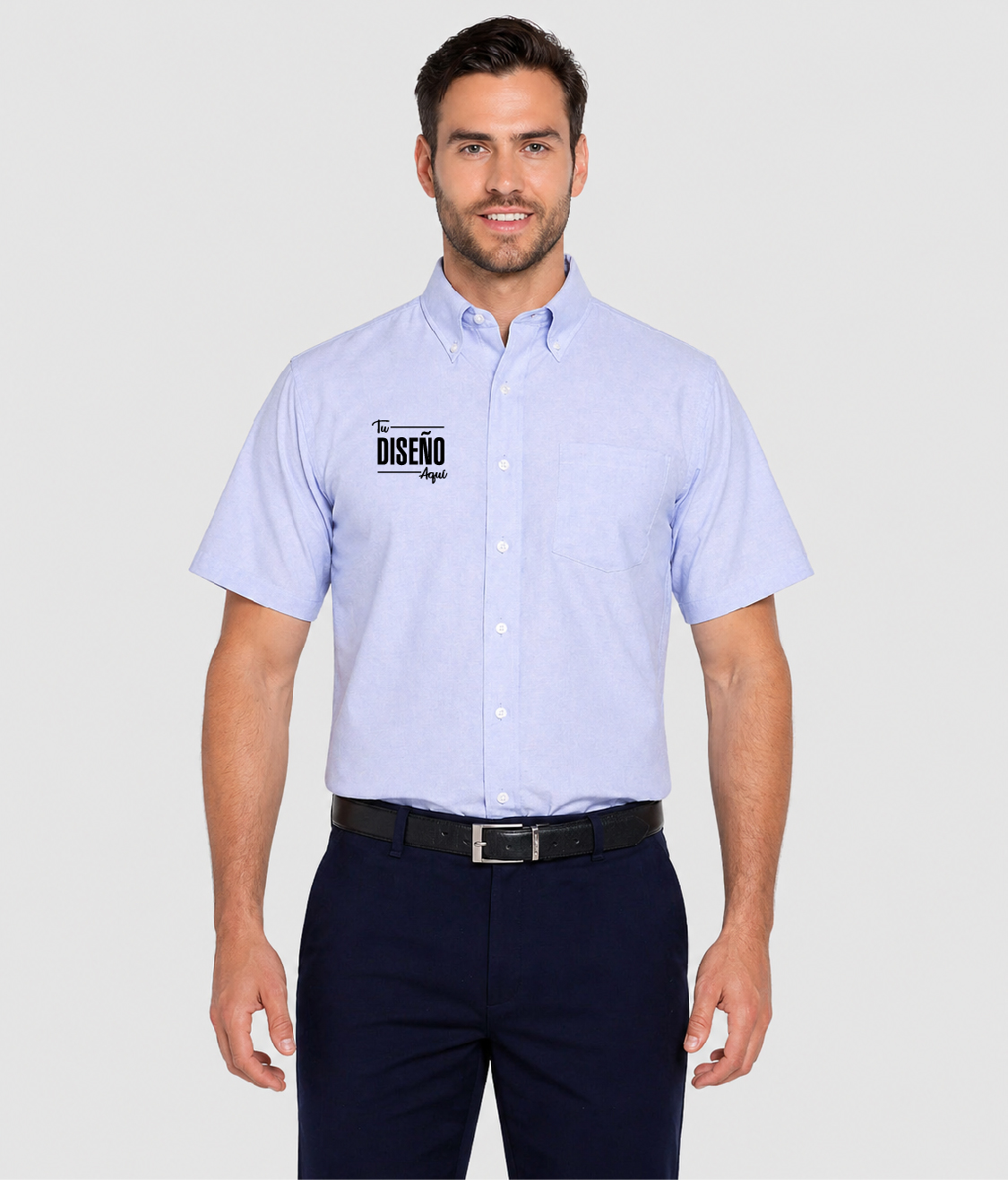Yazbek Camisa Hombre  Oxford Manga Corta C0604