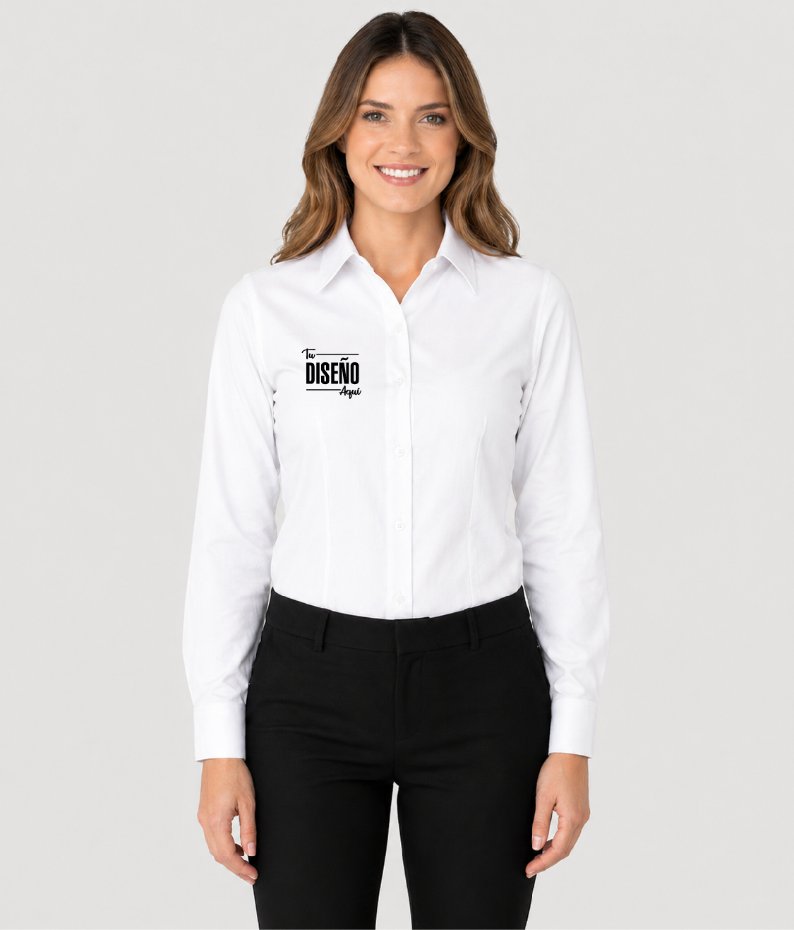 Yazbek Blusa Mujer Oxford Manga Larga D0605