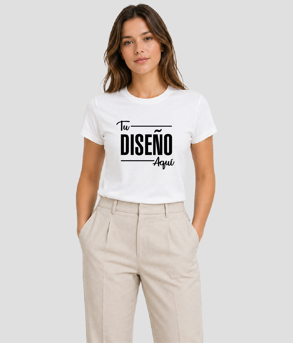 Bones Playera Cuello Redondo Algodón Peinado Para Mujer D03700